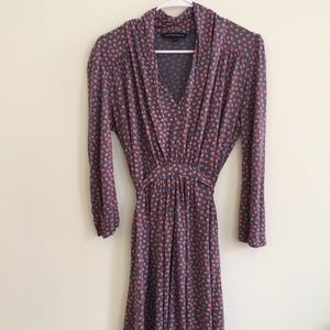 French Connection Floral V Neck Dress